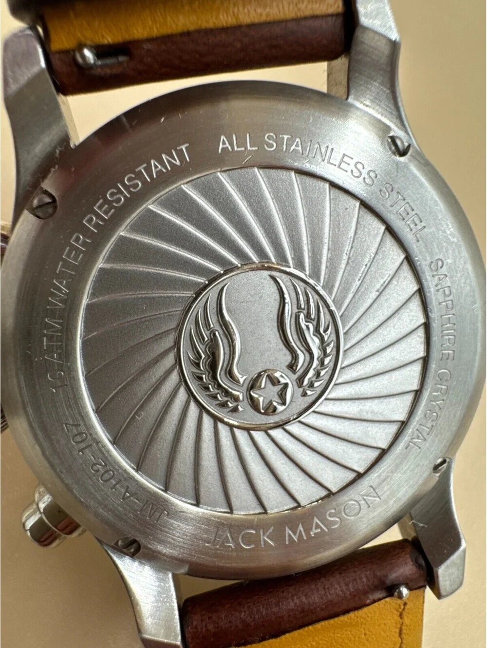 Jack Mason Aviator Chronograph Mens Watch - JM-A102-107 100 Meters Leather Strap